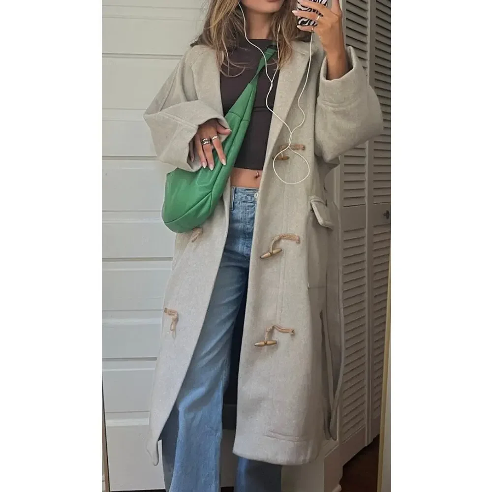 FREE PEOPLE Alma Duffle Coat in Gray Size XS